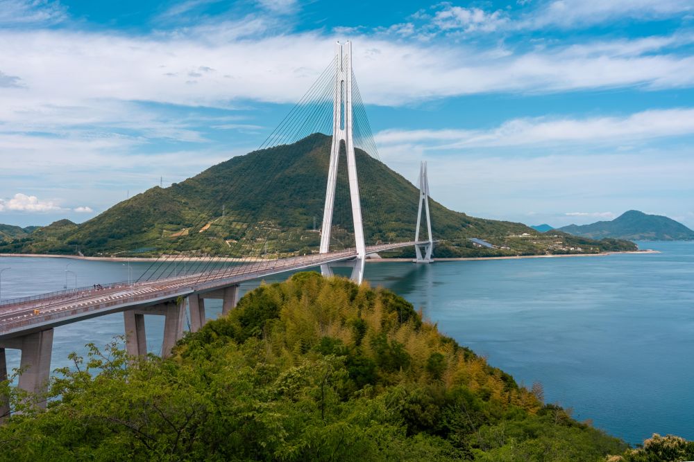 Shimanami Kaido bridge over the Seto Inland Sea